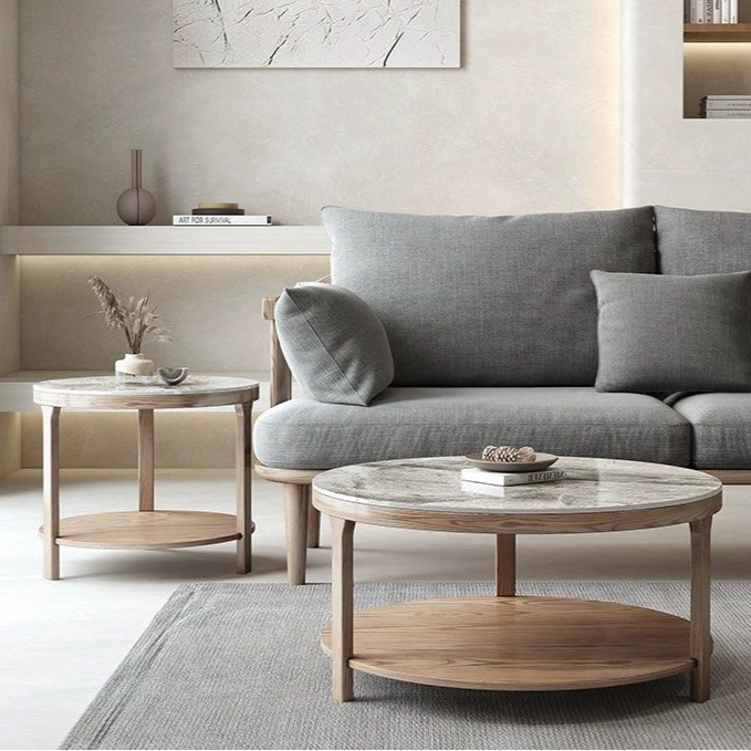 DAVIDSON Modern Coffee Table and Side Table