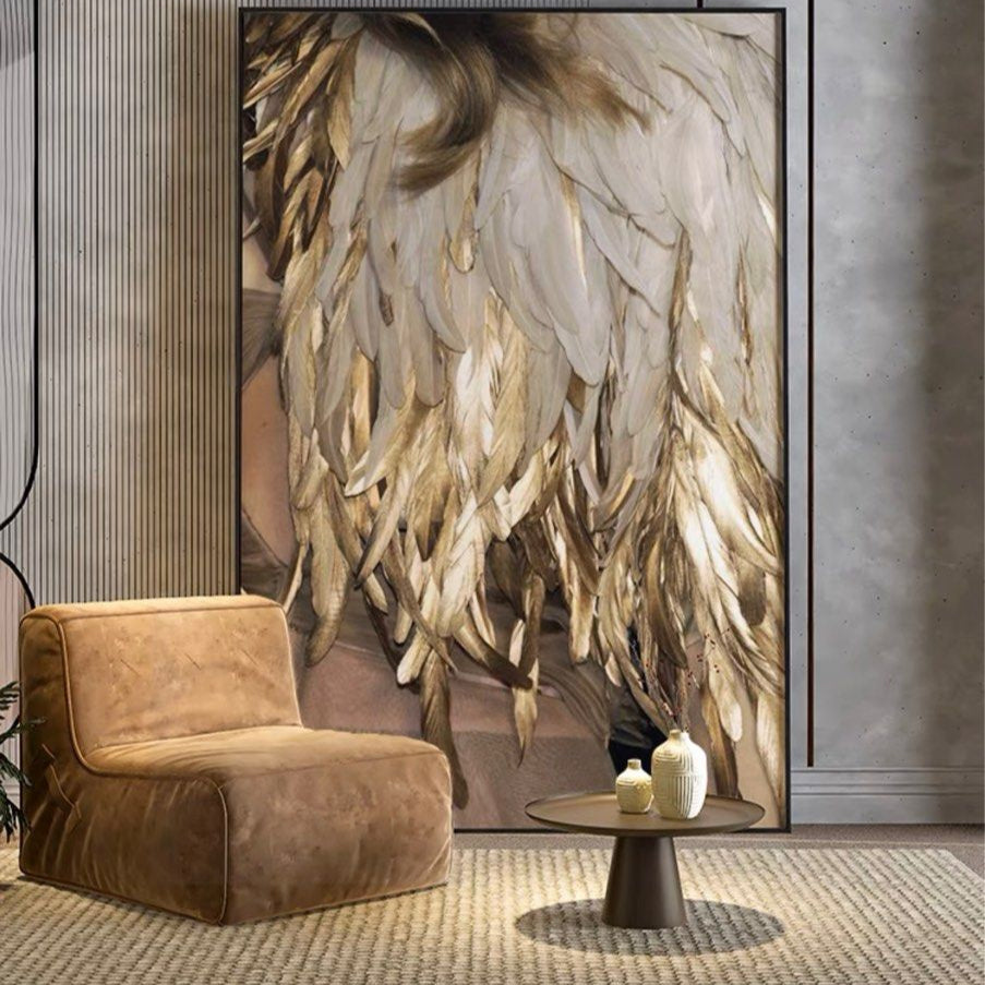 ORISLA Modern Feather Wall Art