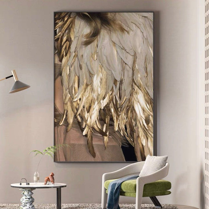 ORISLA Modern Feather Wall Art