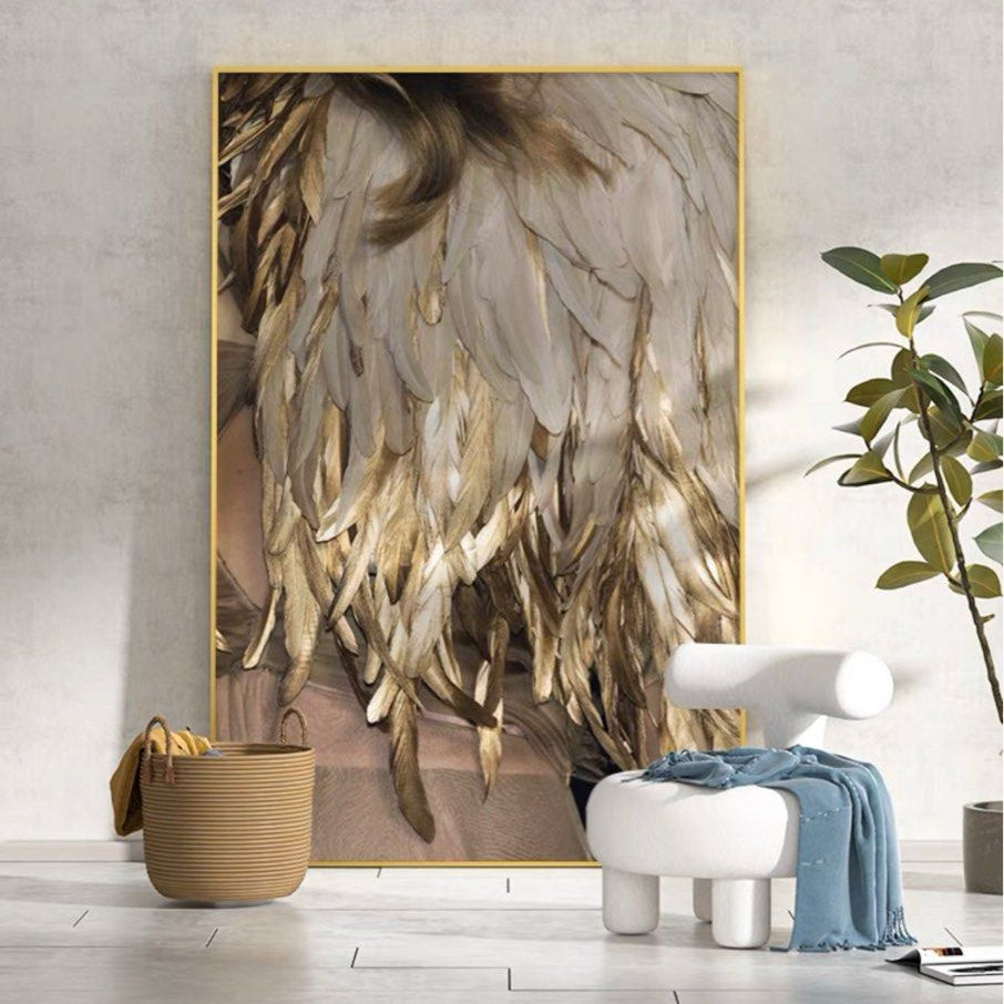 ORISLA Modern Feather Wall Art