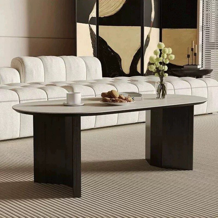 SUMI Modern Travertine Coffee Table