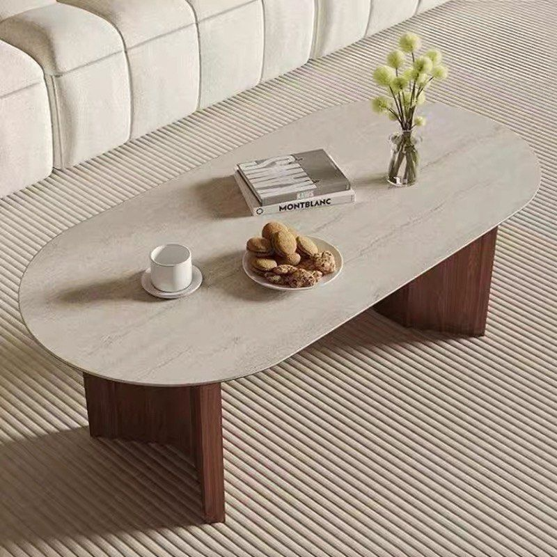 SUMI Modern Travertine Coffee Table