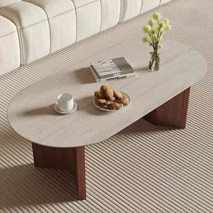 SUMI Modern Travertine Coffee Table