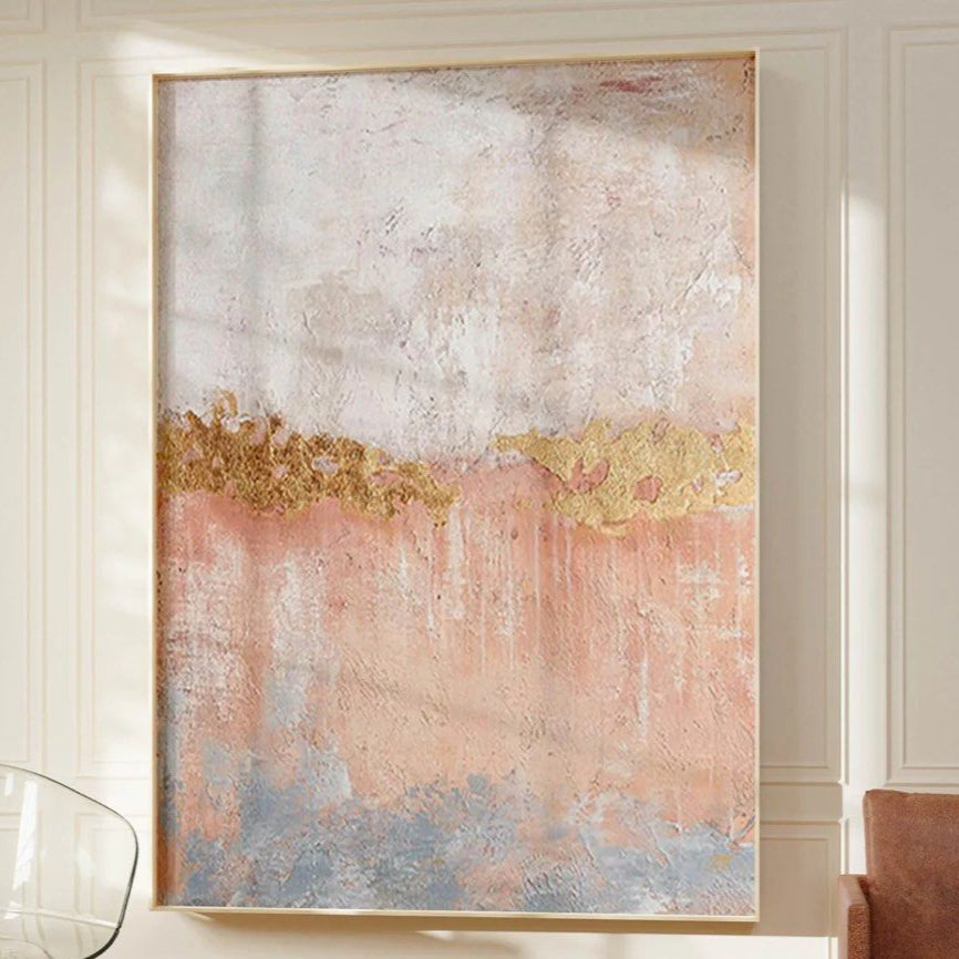 PINK Sand Hand Painted Wall Art