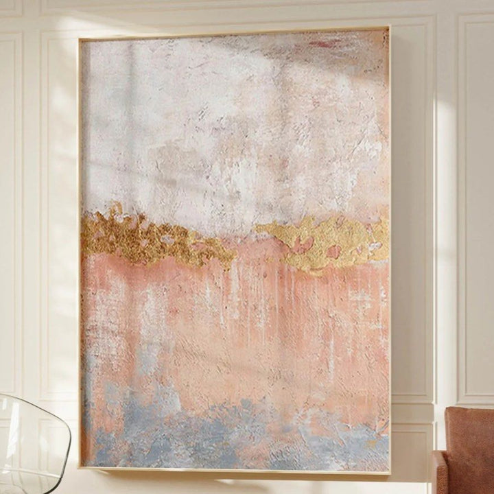 PINK Sand Hand Painted Wall Art