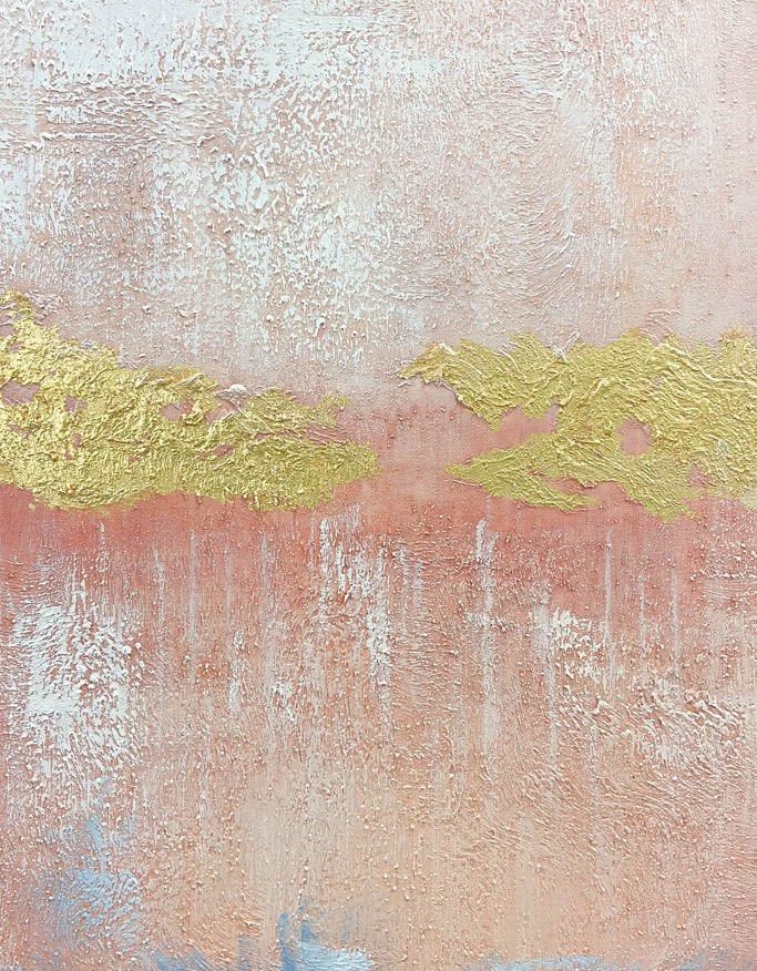 PINK Sand Hand Painted Wall Art
