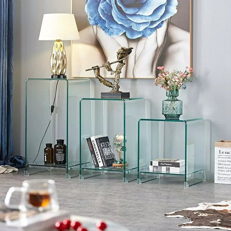 CHANI Modern Glass Side Table