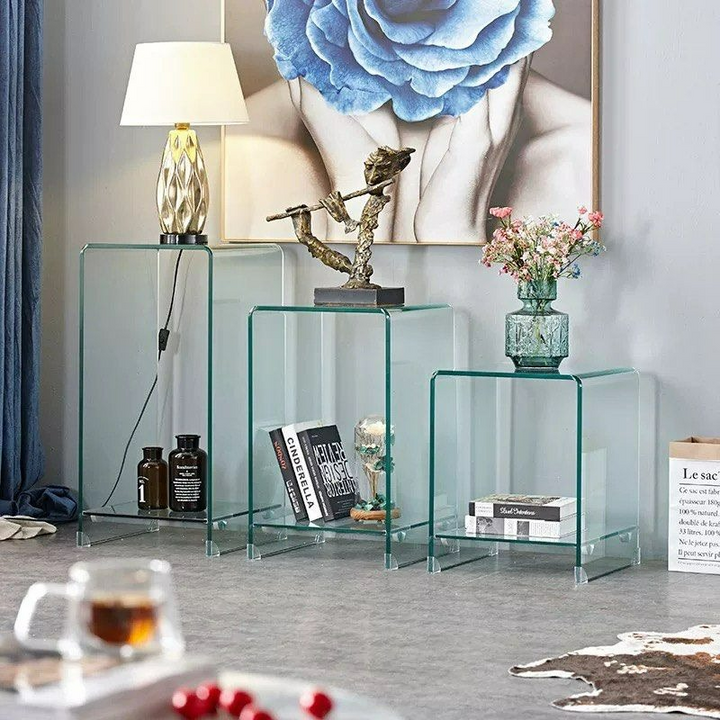 CHANI Modern Glass Side Table