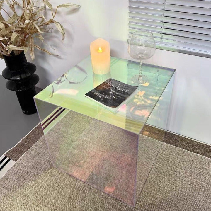 CLEMENS Modern Acrylic Mirrored Side Table