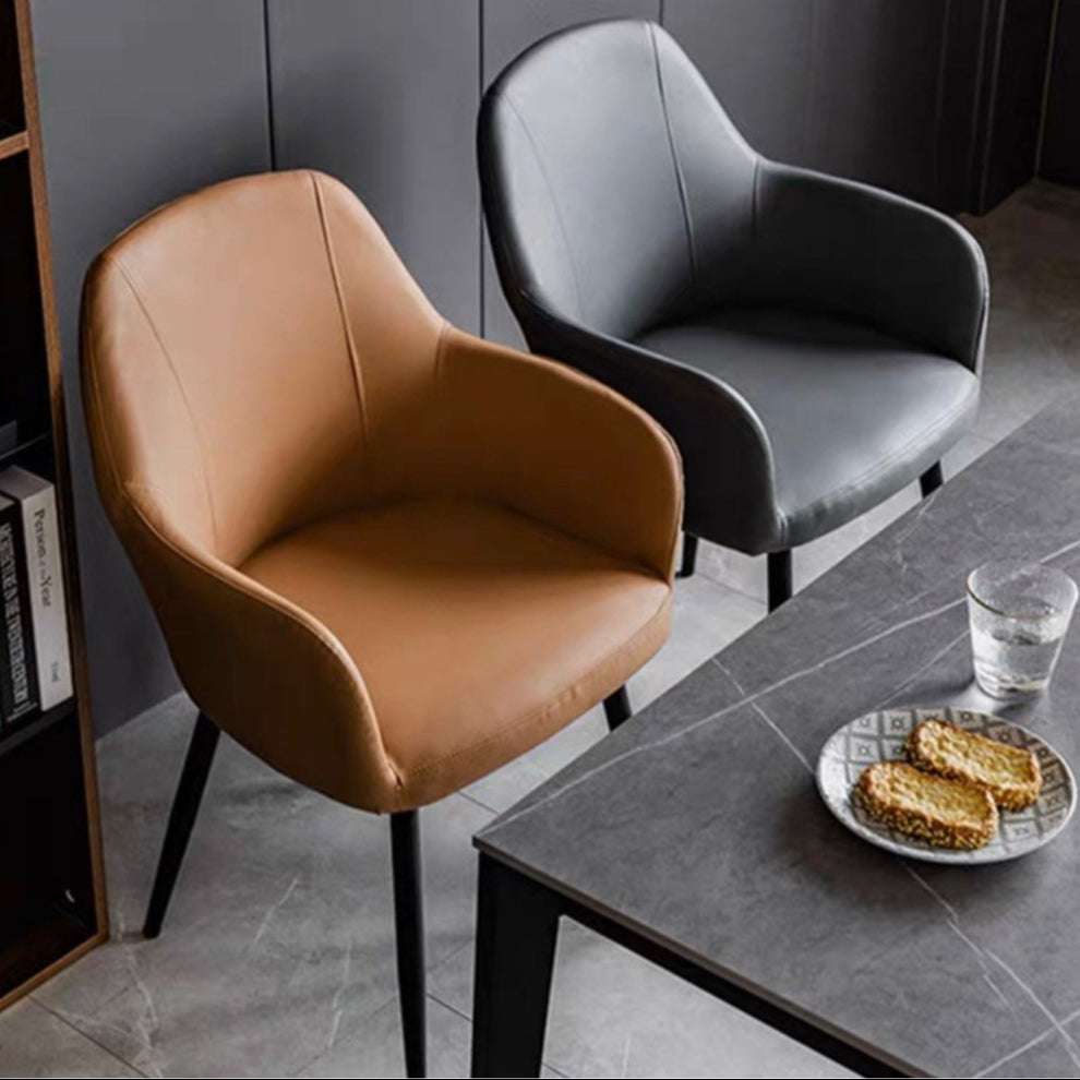 SOFEN Modern Leather Dining Chair