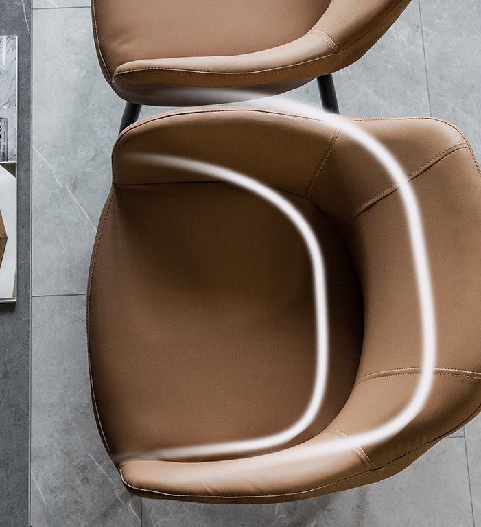SOFEN Modern Leather Dining Chair