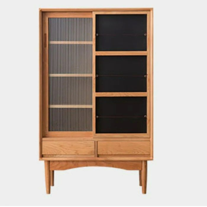 STRADA Wood Bookcase With Chalkboard