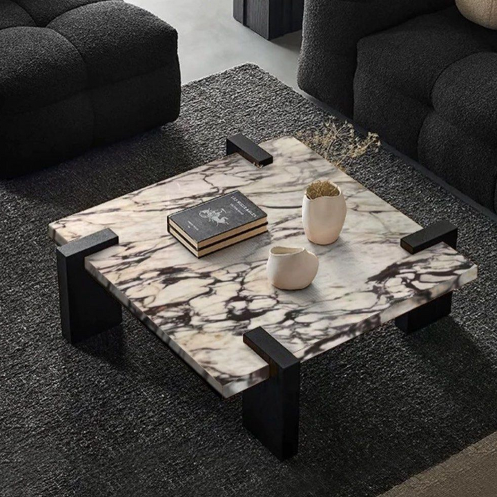 STEFANI Modern Travertine Coffee Table
