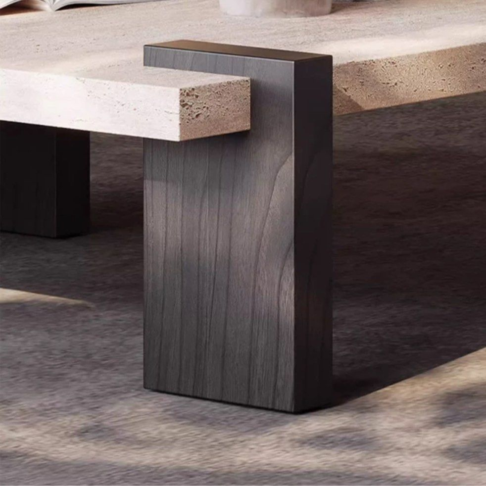 STEFANI Modern Travertine Coffee Table