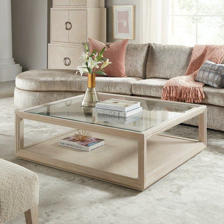 RELSKY Rustic Solid Wood Coffee Table