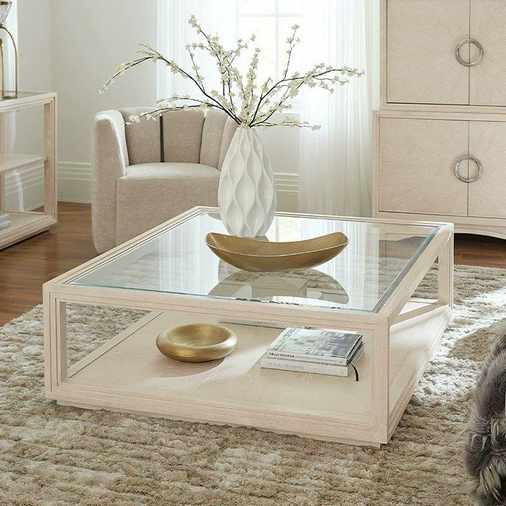 RELSKY Rustic Solid Wood Coffee Table