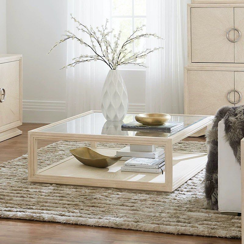 RELSKY Rustic Solid Wood Coffee Table