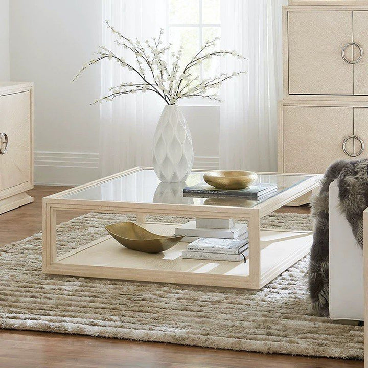 RELSKY Rustic Solid Wood Coffee Table