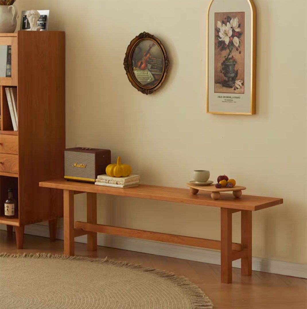 CRESSIDA Modern Cherry Wood Bench