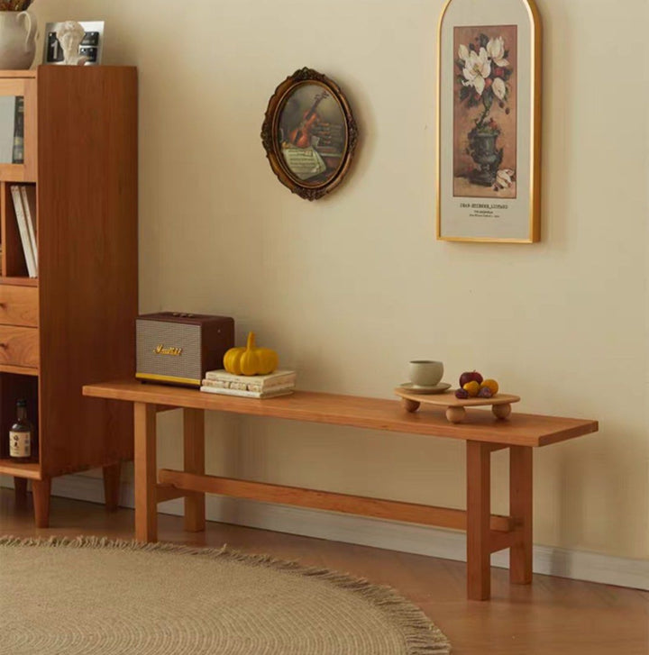 CRESSIDA Modern Cherry Wood Bench