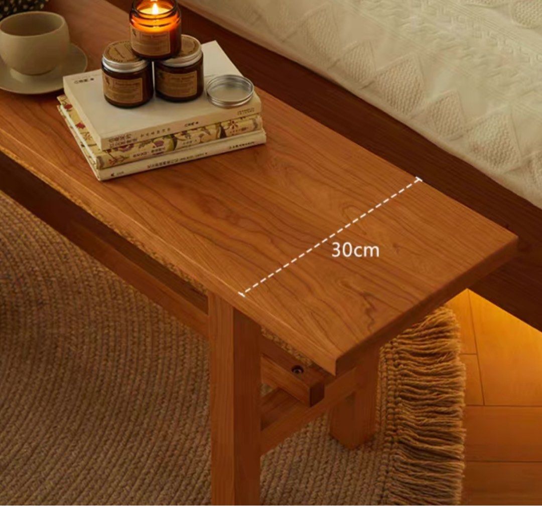 CRESSIDA Modern Cherry Wood Bench