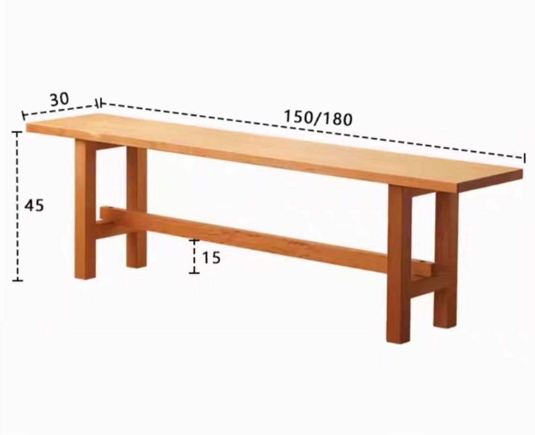 CRESSIDA Modern Cherry Wood Bench