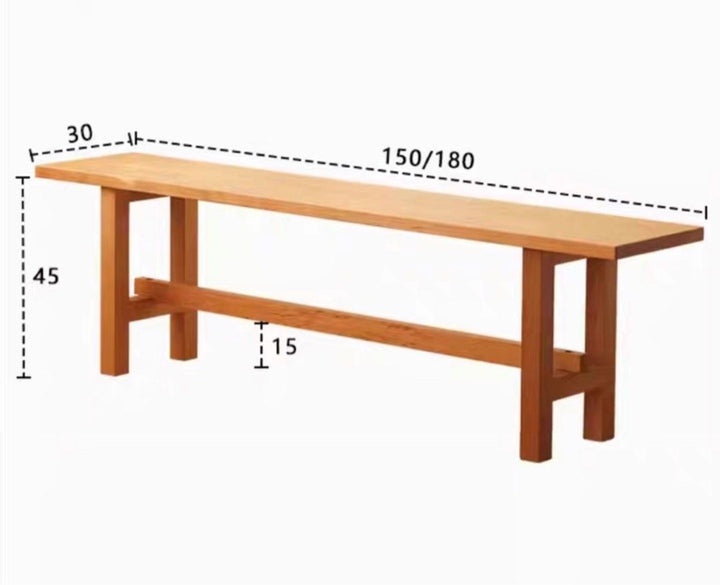 CRESSIDA Modern Cherry Wood Bench