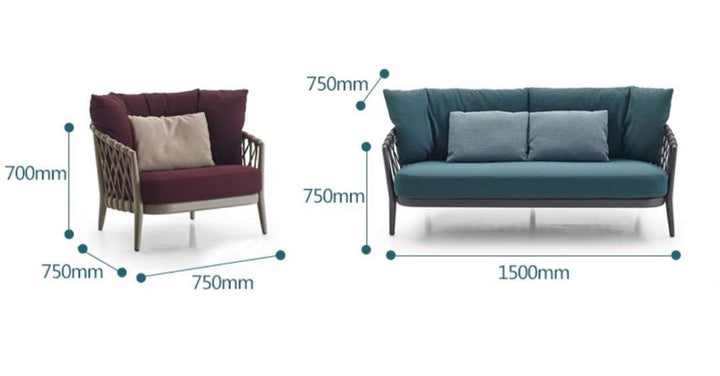 BRONNY Modern Outdoor Sofa & Chair