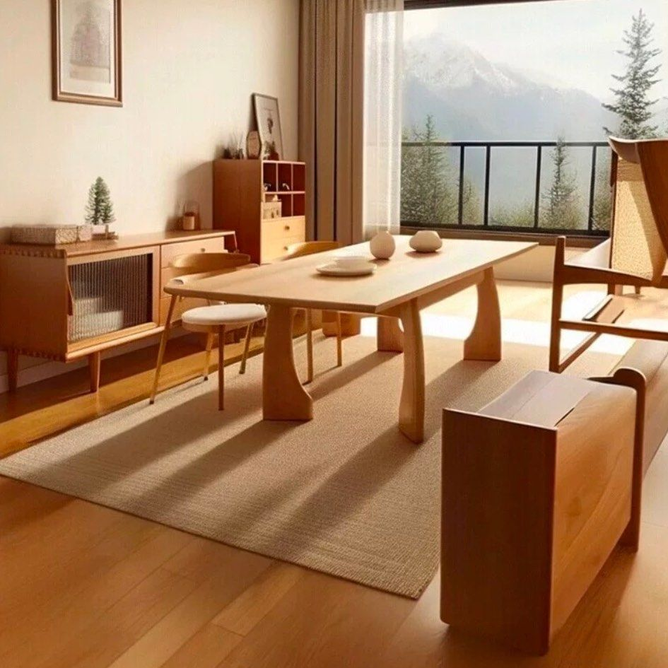 CARTER Japandi Solid Wood Dining Table