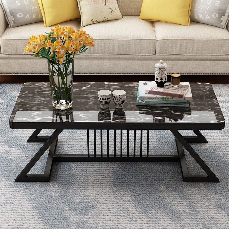 RUDSKY Modern Tempered Glass Coffee Table