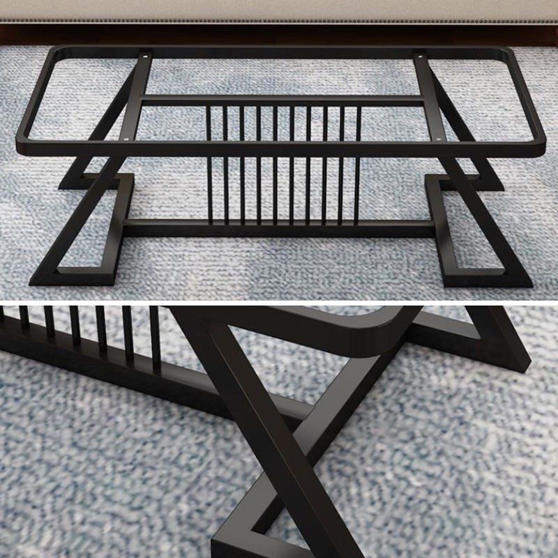 RUDSKY Modern Tempered Glass Coffee Table