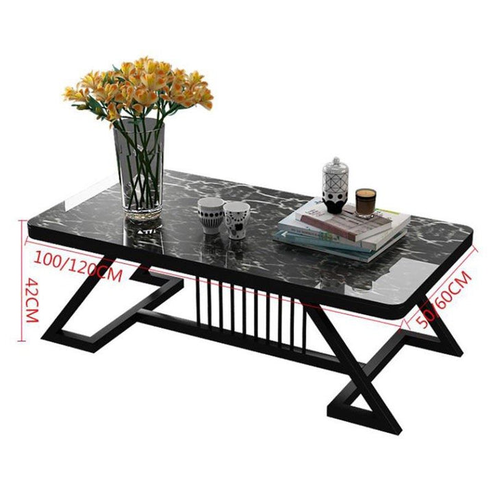 RUDSKY Modern Tempered Glass Coffee Table