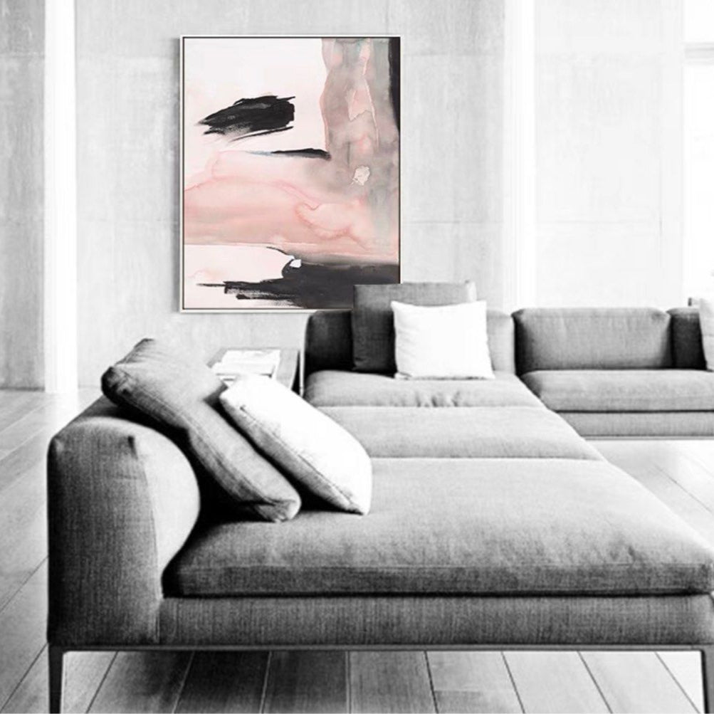SAHE Pink Abstract Wall Art