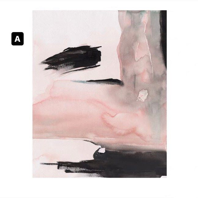 SAHE Pink Abstract Wall Art