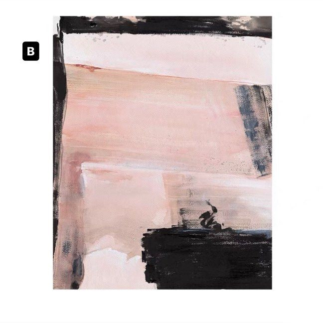 SAHE Pink Abstract Wall Art