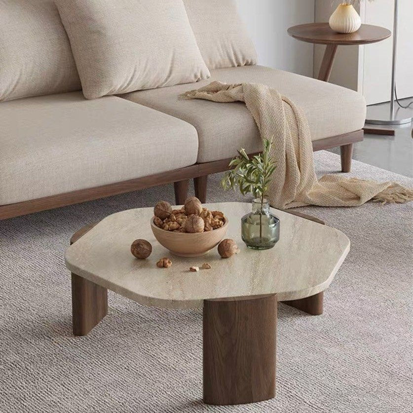 WALLY Travertin Coffee Table