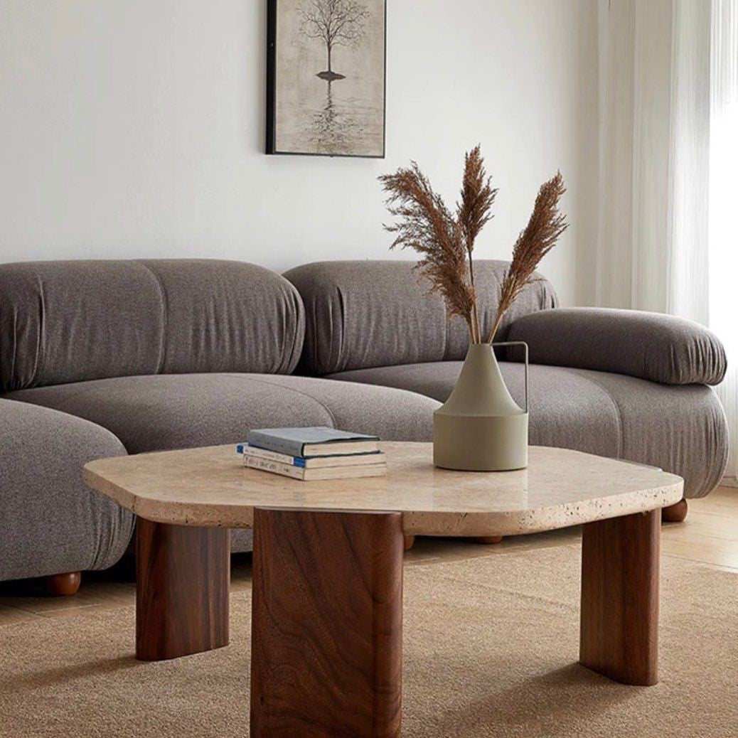 WALLY Travertin Coffee Table