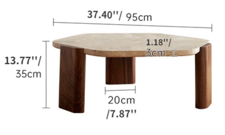 WALLY Travertin Coffee Table