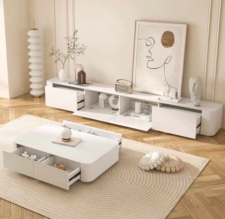 TAVIN Modern TV Console & Coffee Table