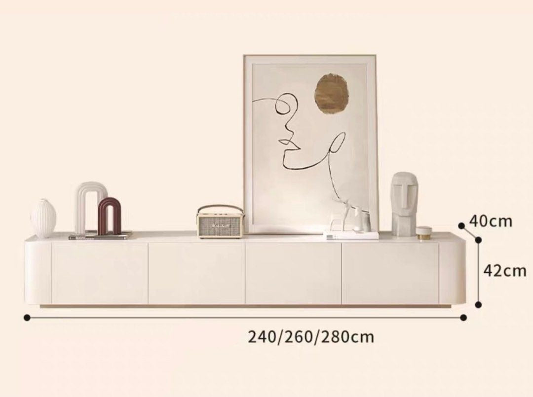 TAVIN Modern TV Console & Coffee Table