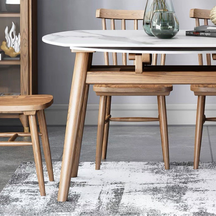 SHEPHERD Modern Round Extendable Dining Table