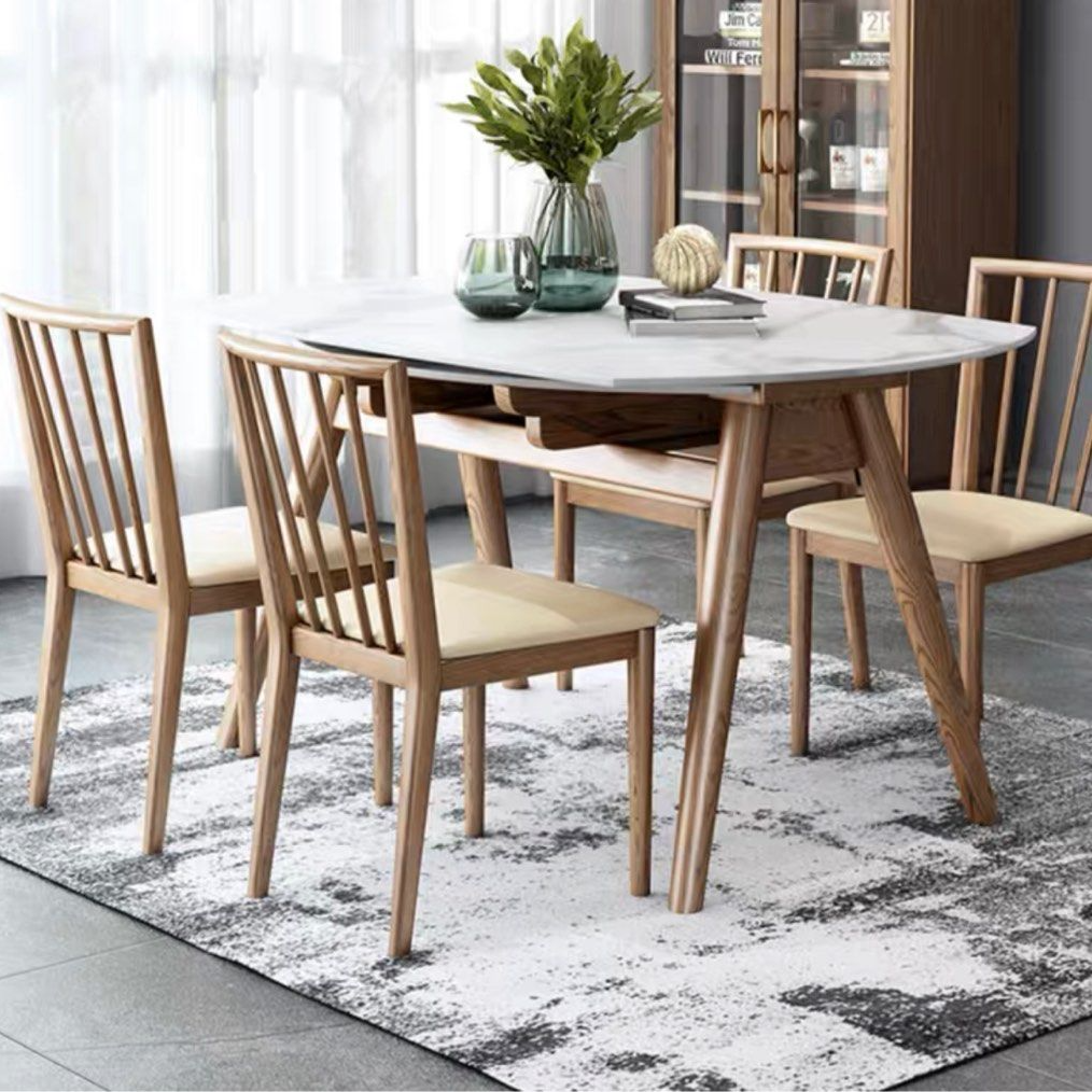 SHEPHERD Modern Round Extendable Dining Table