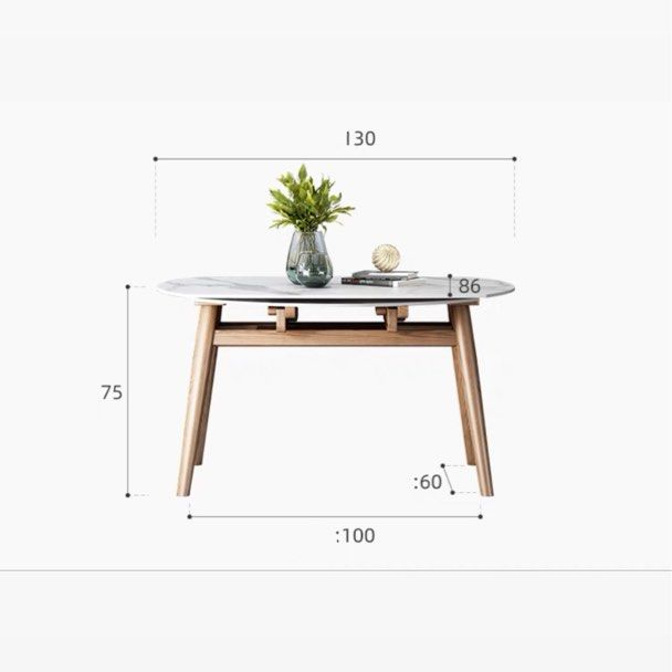 SHEPHERD Modern Round Extendable Dining Table