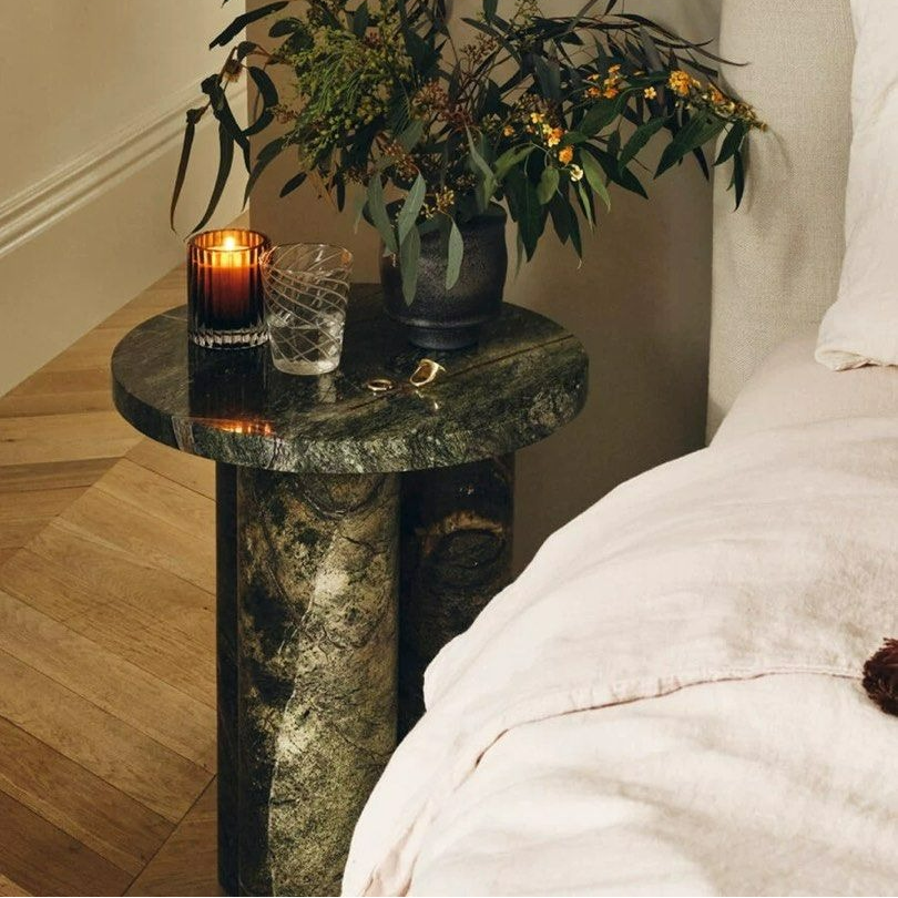 CALADAN Modern Round Marble Side Table