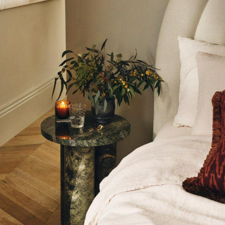 CALADAN Modern Round Marble Side Table