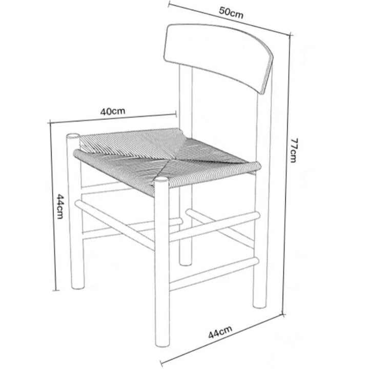 CONSTANTINE Solid Wood With Rattan Dining Chair