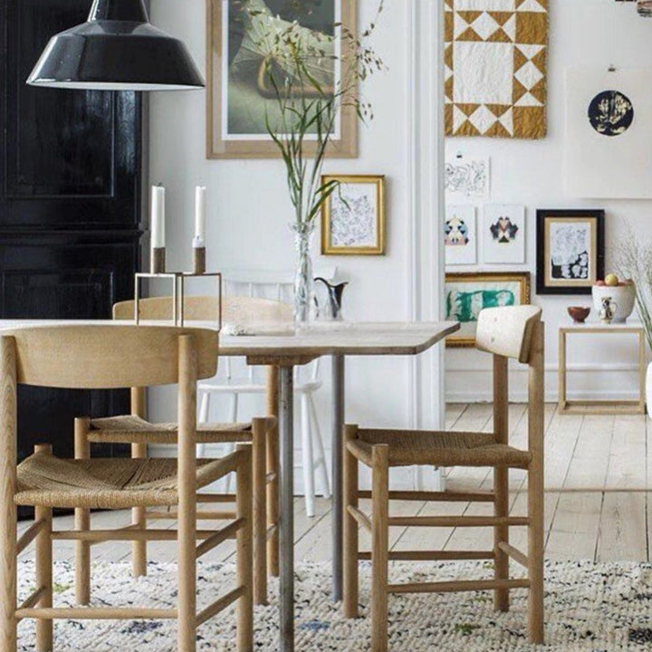 CONSTANTINE Solid Wood With Rattan Dining Chair