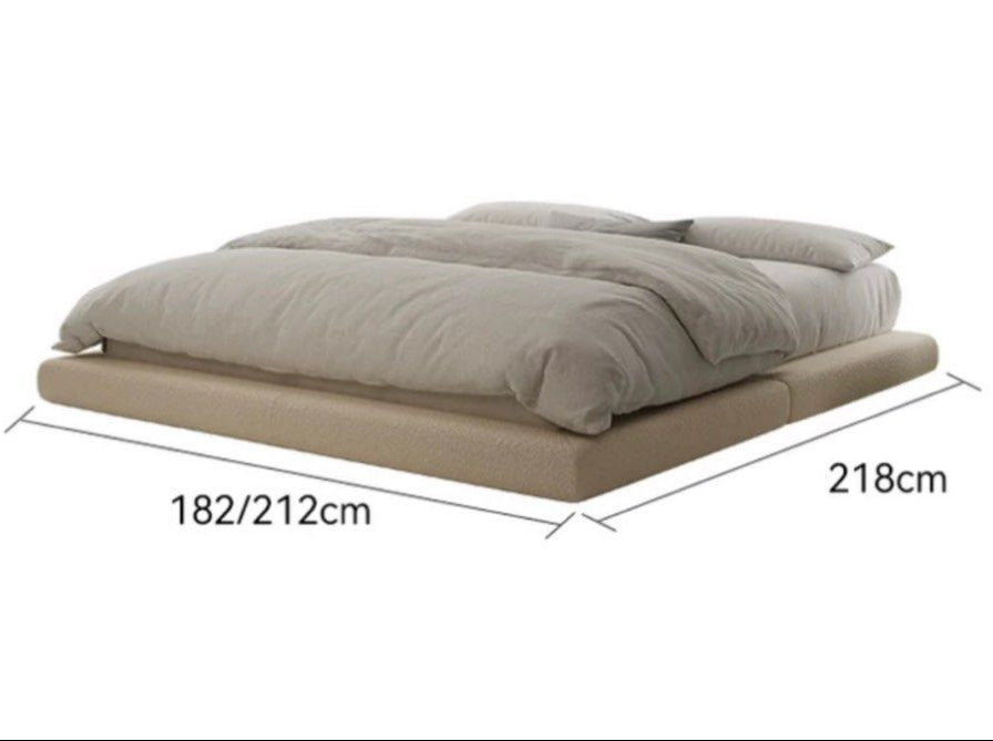 SHEN Modern Boucle Platform Bedframe