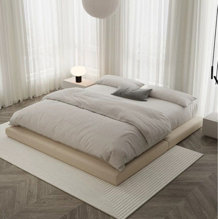SHEN Modern Boucle Platform Bedframe