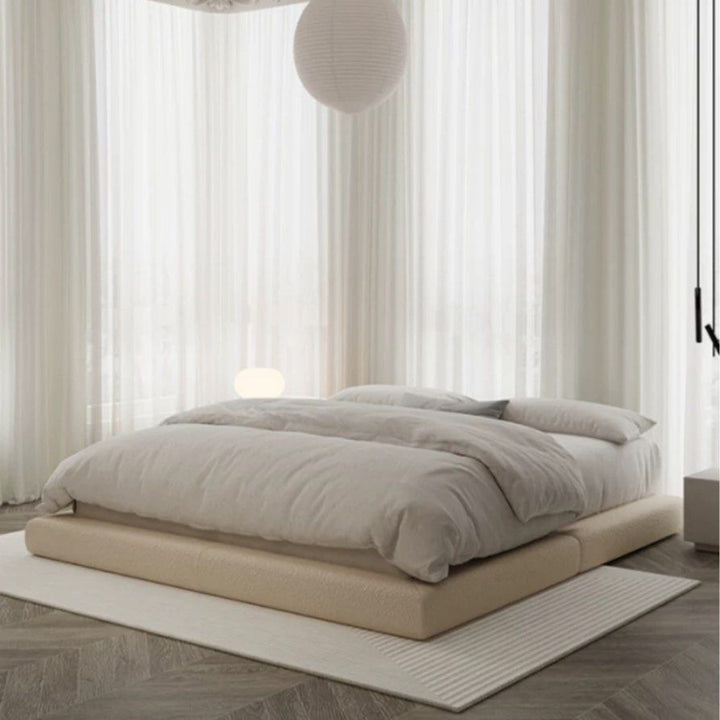 SHEN Modern Boucle Platform Bedframe